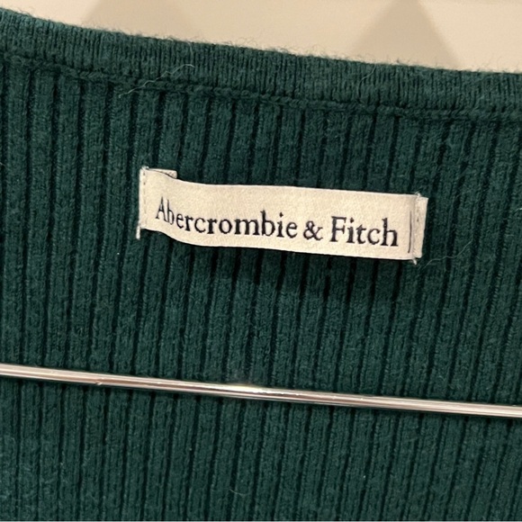Abercrombie & Fitch Dress Womens Long Sleeve Ribbed Mini Sweater Green Size MP - Picture 4 of 13